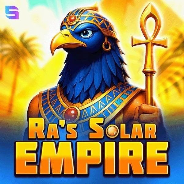 Slot Ra's Solar Empire, dieu faucon égyptien soleil or, machine à sous Égypte ancienne casino.